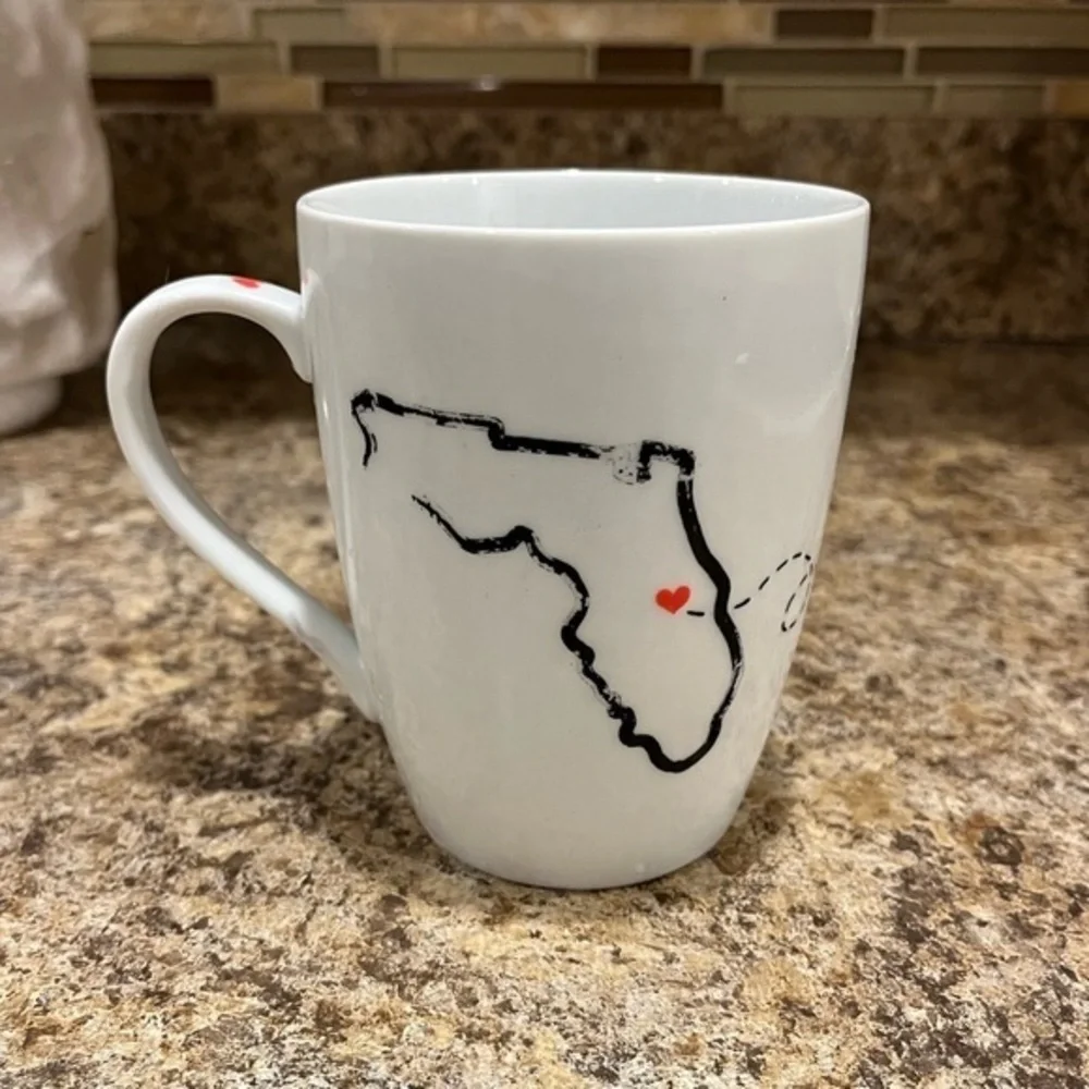 Crate&Barrel Snowbird Mug New Hampshire to Florida Winter Travel